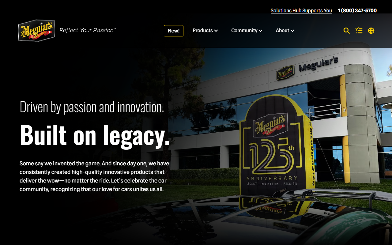 Meguiar's Gold Class Car Wash Shampoo & Conditionerの公式サイト画面